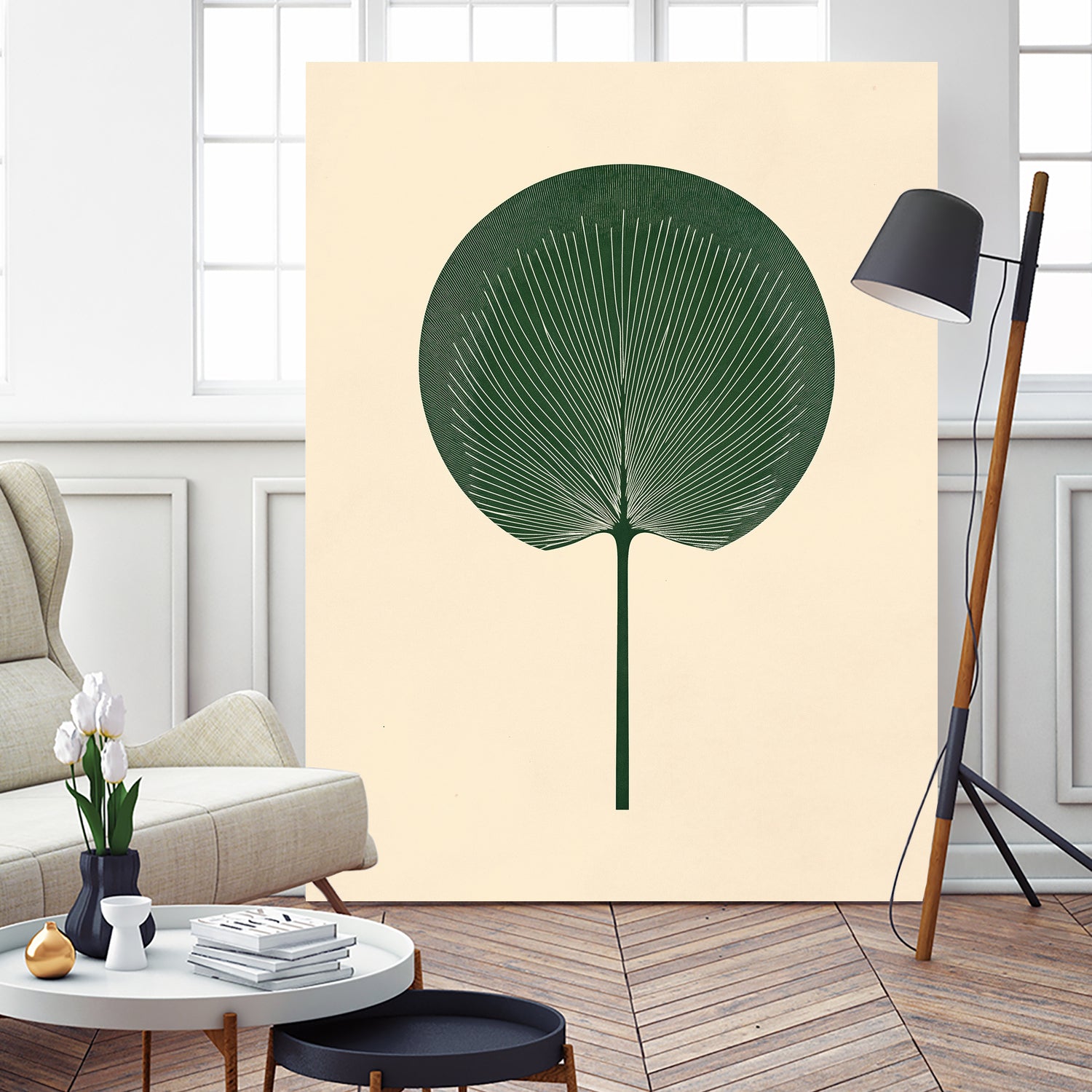 Green Palm Leaf by Annika Persson on GIANT ART - flowers and plants botanical art