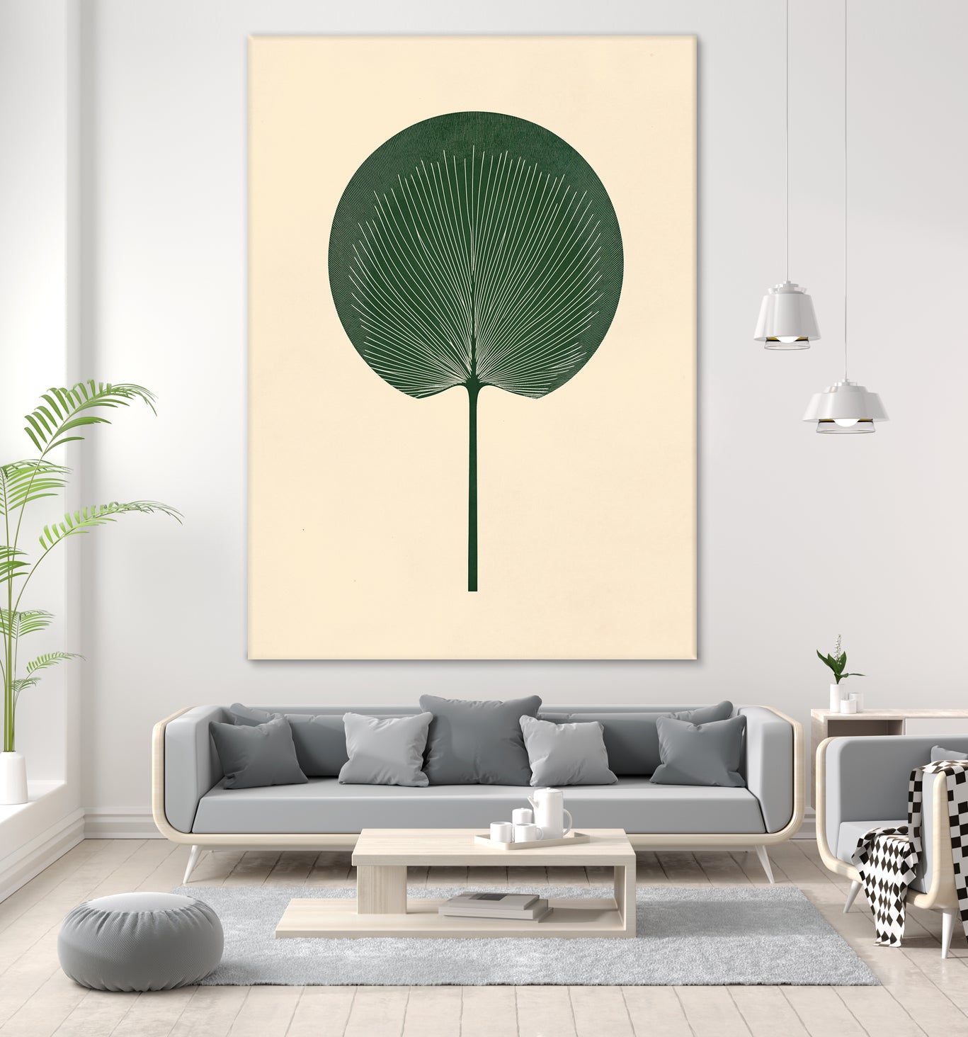 Green Palm Leaf by Annika Persson on GIANT ART - flowers and plants botanical art