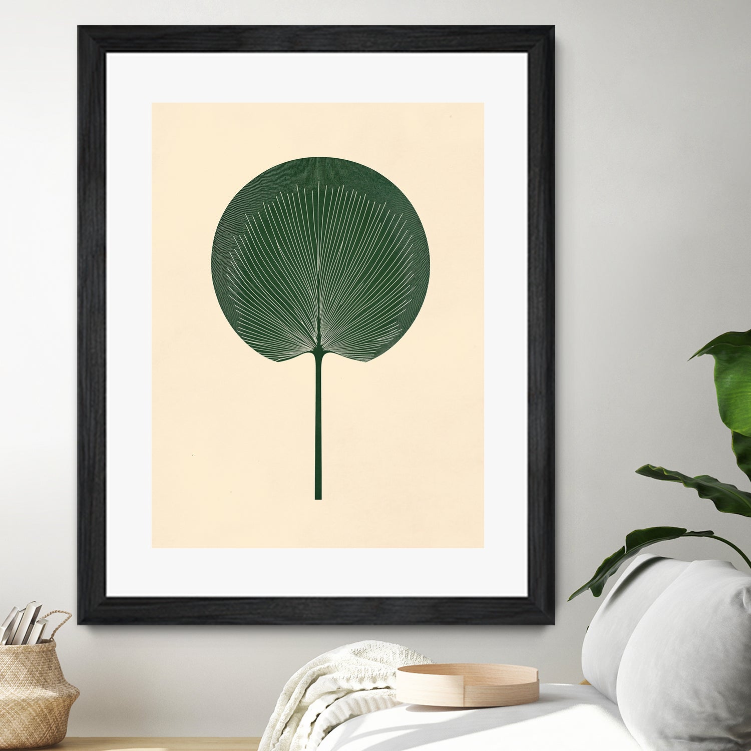 Green Palm Leaf by Annika Persson on GIANT ART - flowers and plants botanical art