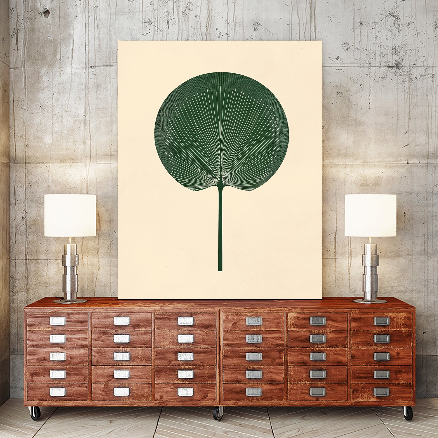 Green Palm Leaf by Annika Persson on GIANT ART - flowers and plants botanical art