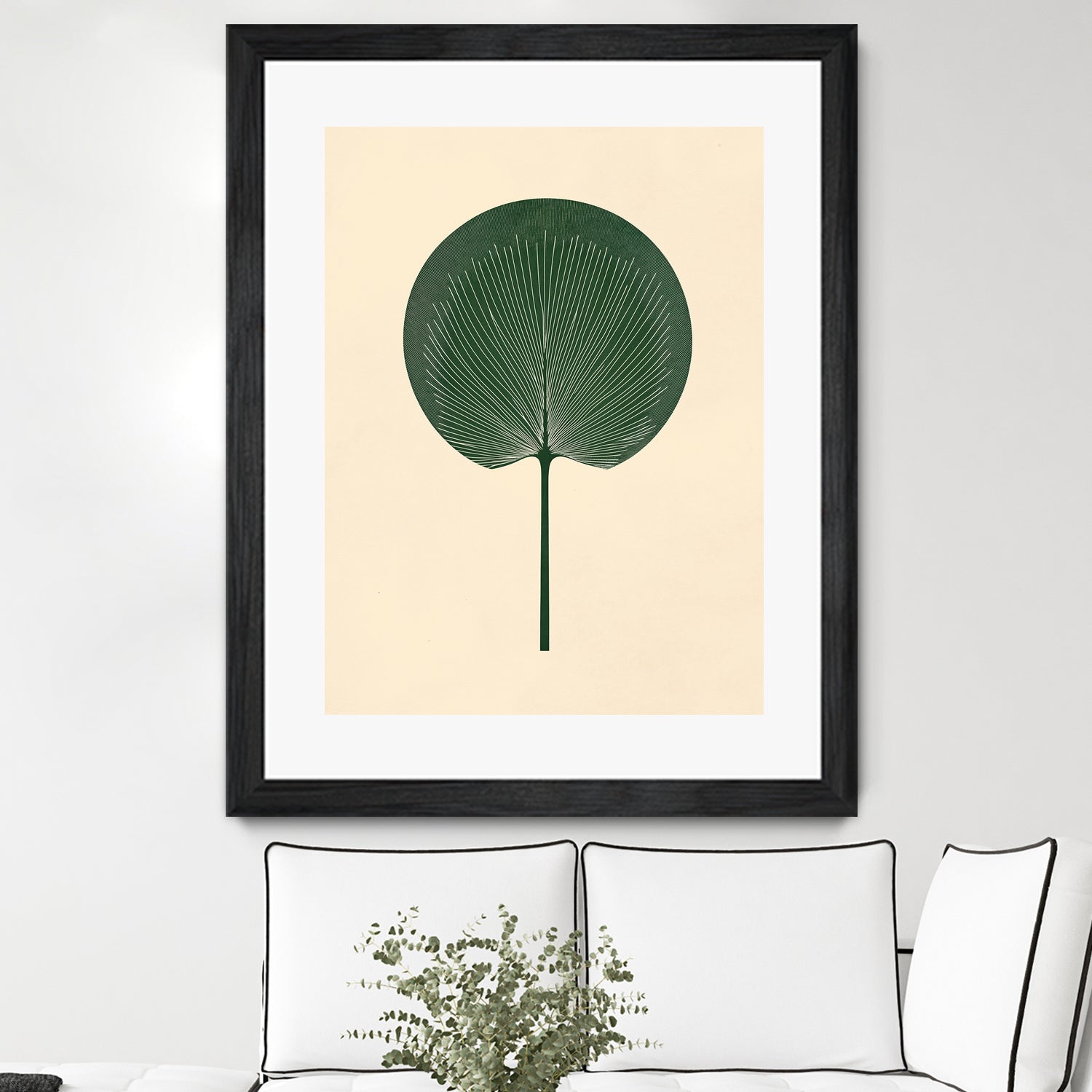 Green Palm Leaf by Annika Persson on GIANT ART - flowers and plants botanical art