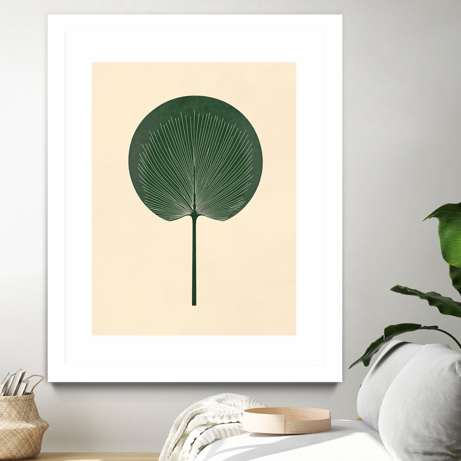 Green Palm Leaf by Annika Persson on GIANT ART - flowers and plants botanical art