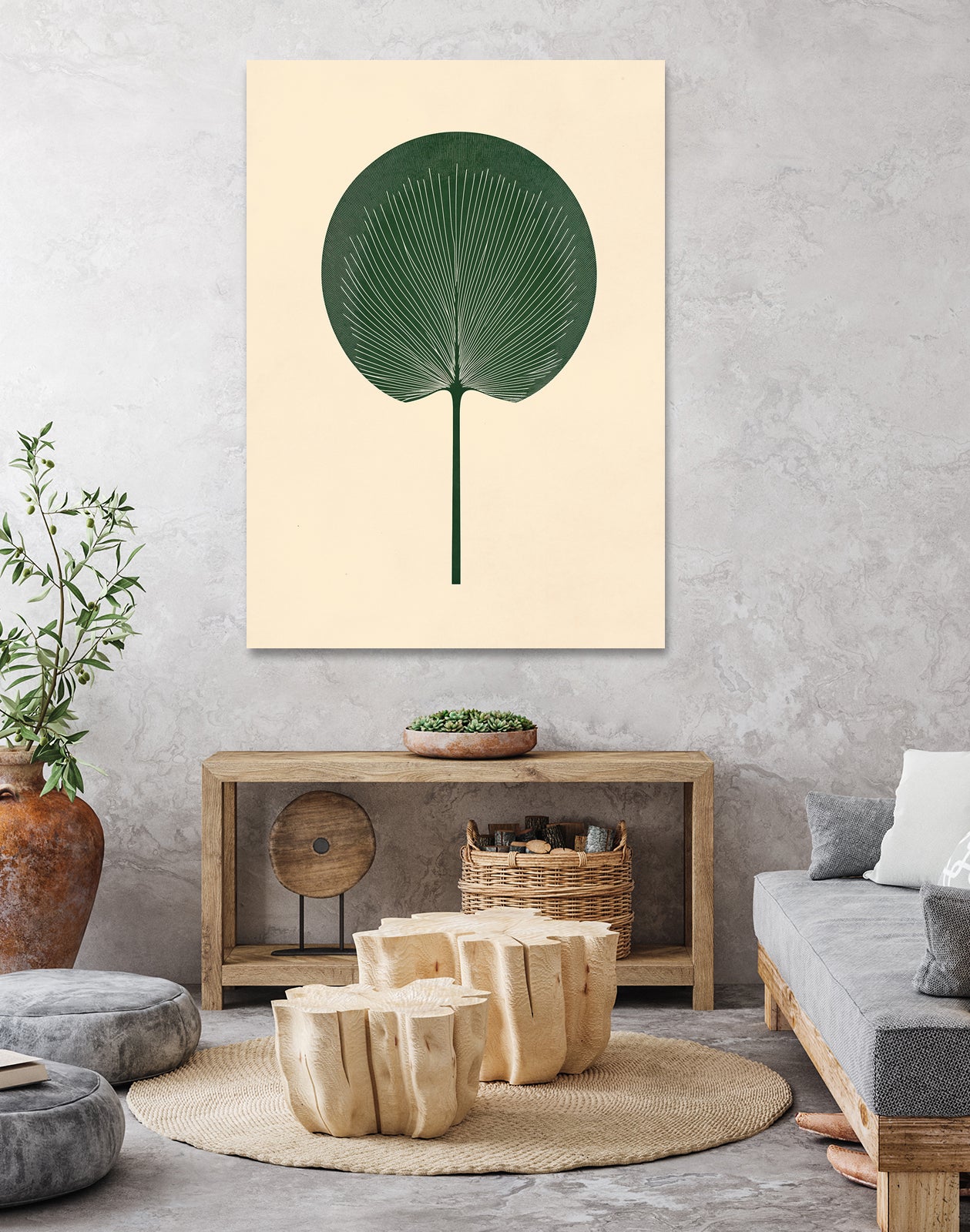 Green Palm Leaf by Annika Persson on GIANT ART - flowers and plants botanical art