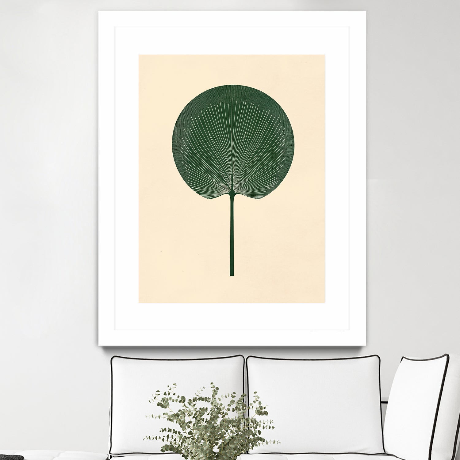 Green Palm Leaf by Annika Persson on GIANT ART - flowers and plants botanical art
