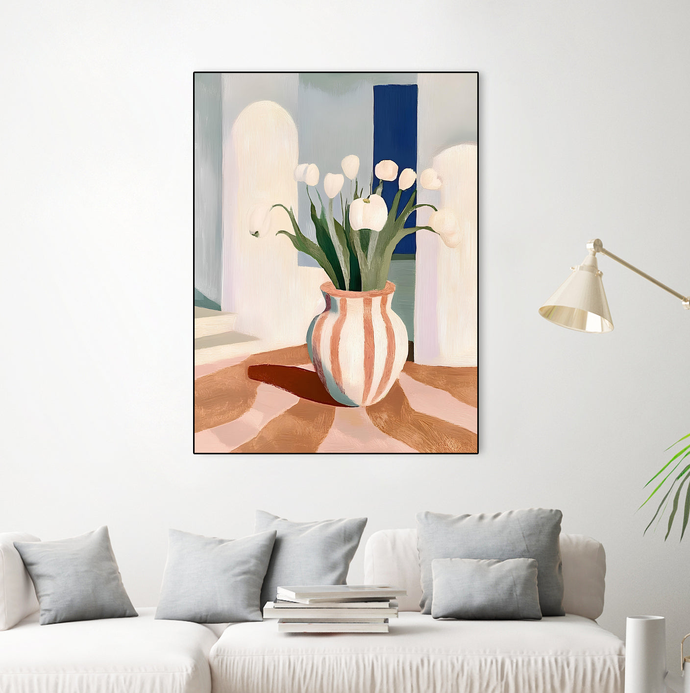Tulips In a Vase by Avanesova Elena on GIANT ART - flowers and plants modern art