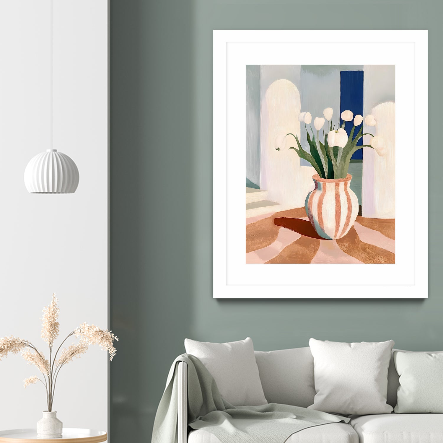 Tulips In a Vase by Avanesova Elena on GIANT ART - flowers and plants modern art
