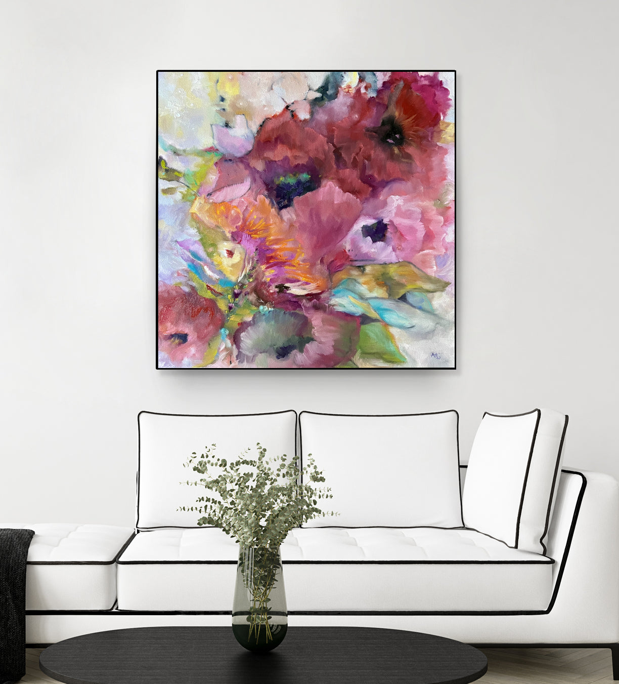 Vibrant Floral Abstract by Alexandra Higgins on GIANT ART - floral painting flowers and plants floral painting