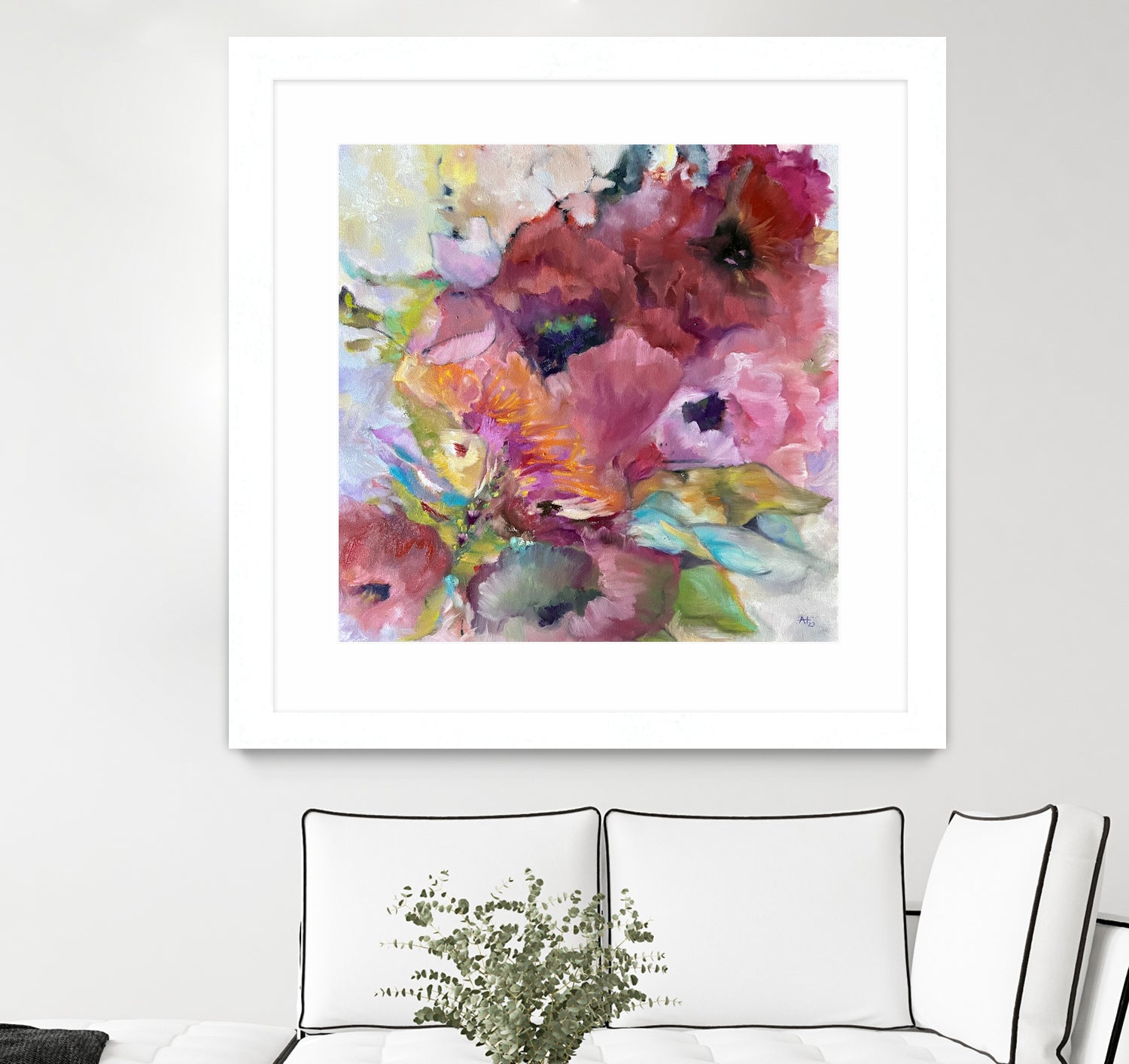 Vibrant Floral Abstract by Alexandra Higgins on GIANT ART - floral painting flowers and plants floral painting
