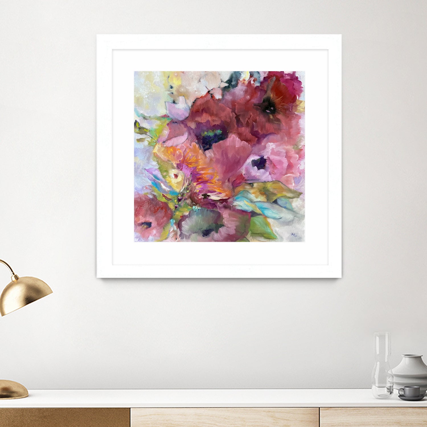 Vibrant Floral Abstract by Alexandra Higgins on GIANT ART - floral painting flowers and plants floral painting