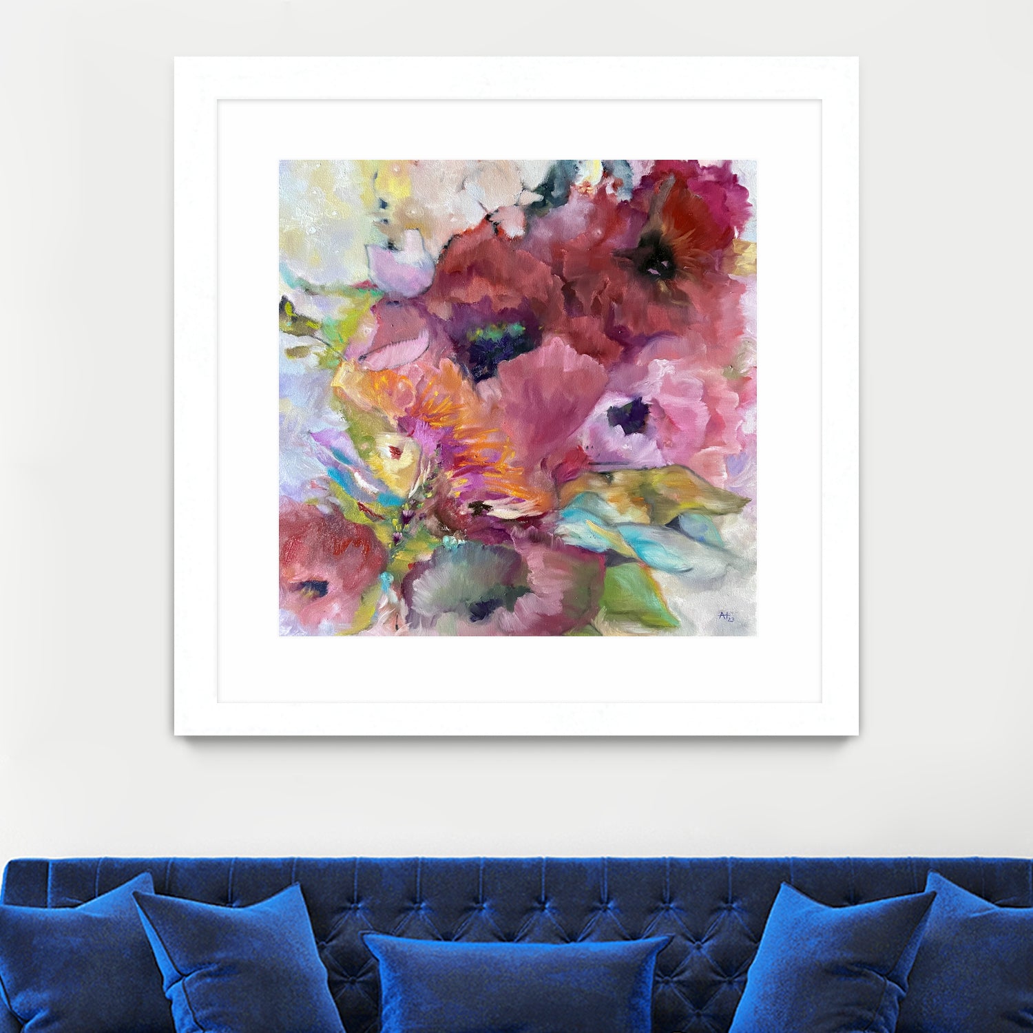Vibrant Floral Abstract by Alexandra Higgins on GIANT ART - floral painting flowers and plants floral painting