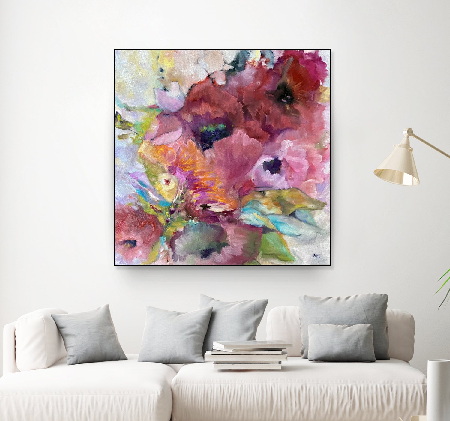 Vibrant Floral Abstract by Alexandra Higgins on GIANT ART - floral painting flowers and plants floral painting