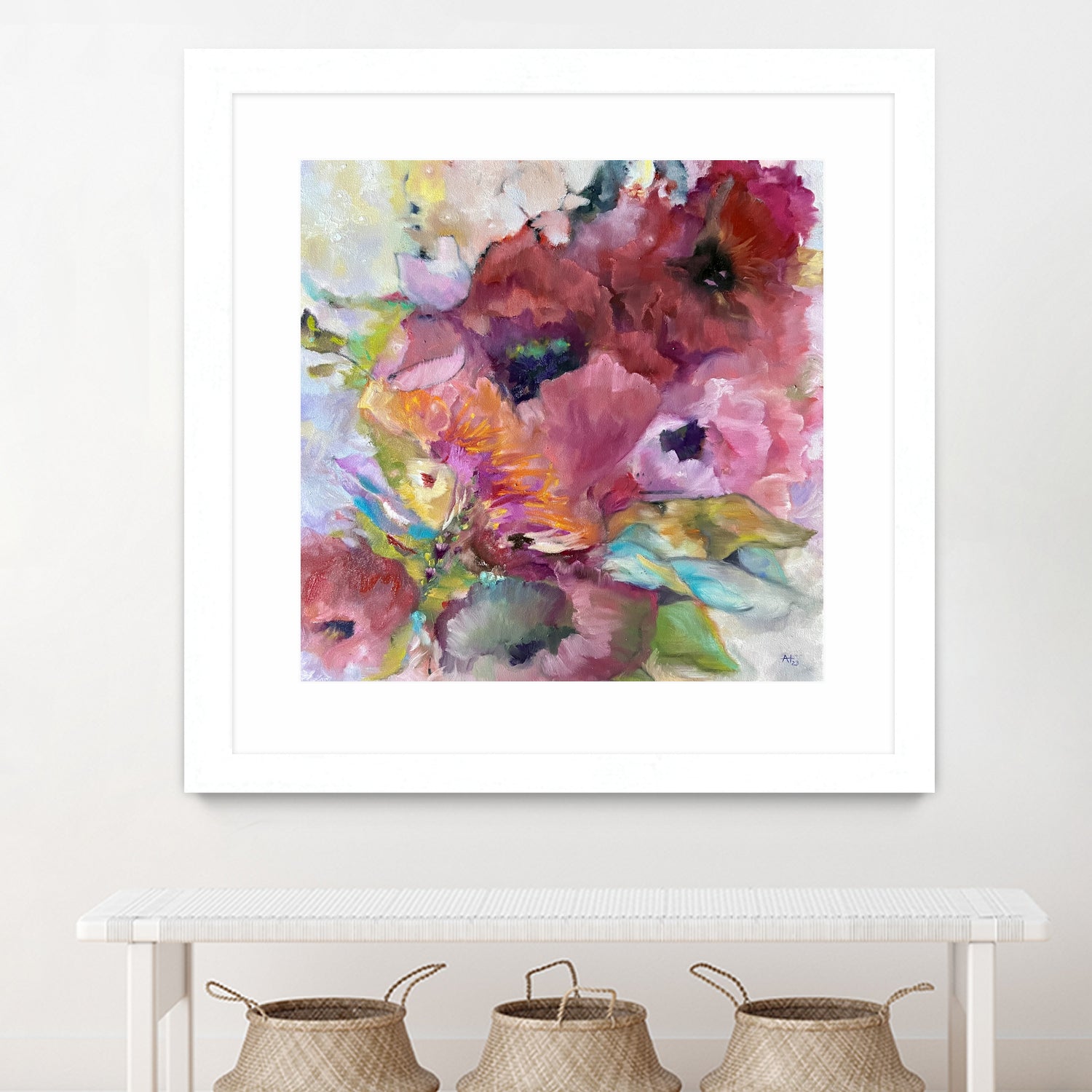 Vibrant Floral Abstract by Alexandra Higgins on GIANT ART - floral painting flowers and plants floral painting