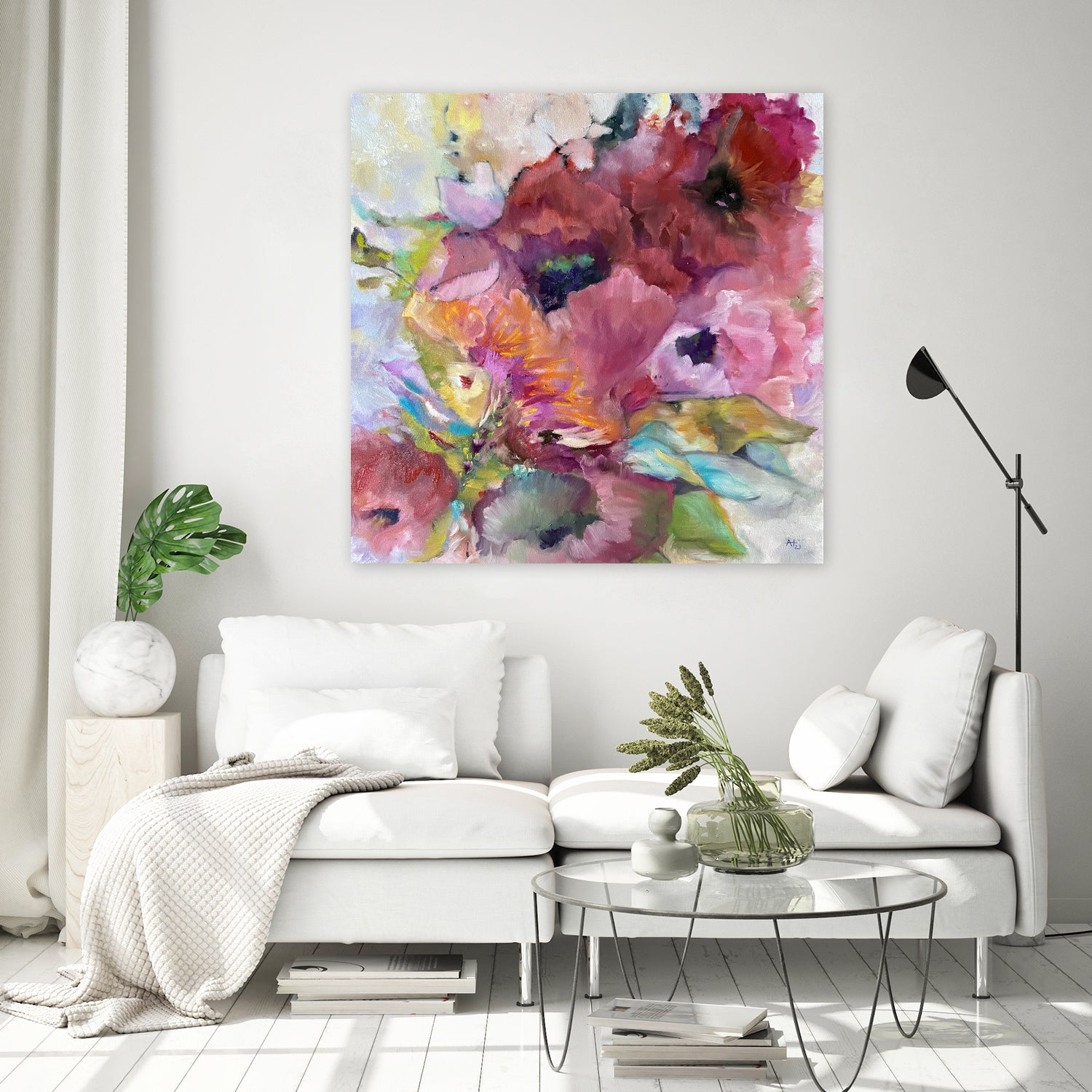Vibrant Floral Abstract by Alexandra Higgins on GIANT ART - floral painting flowers and plants floral painting