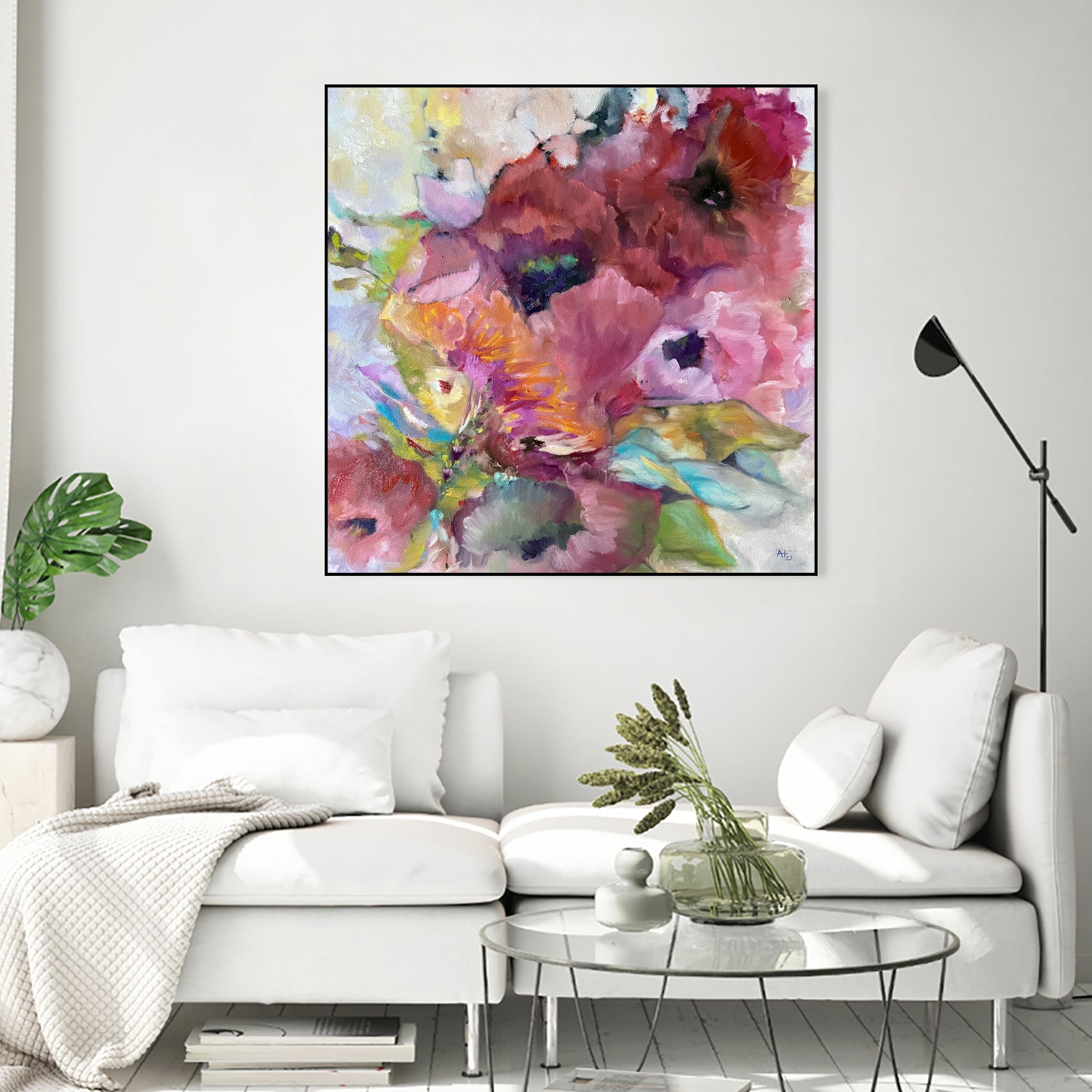 Vibrant Floral Abstract by Alexandra Higgins on GIANT ART - floral painting flowers and plants floral painting