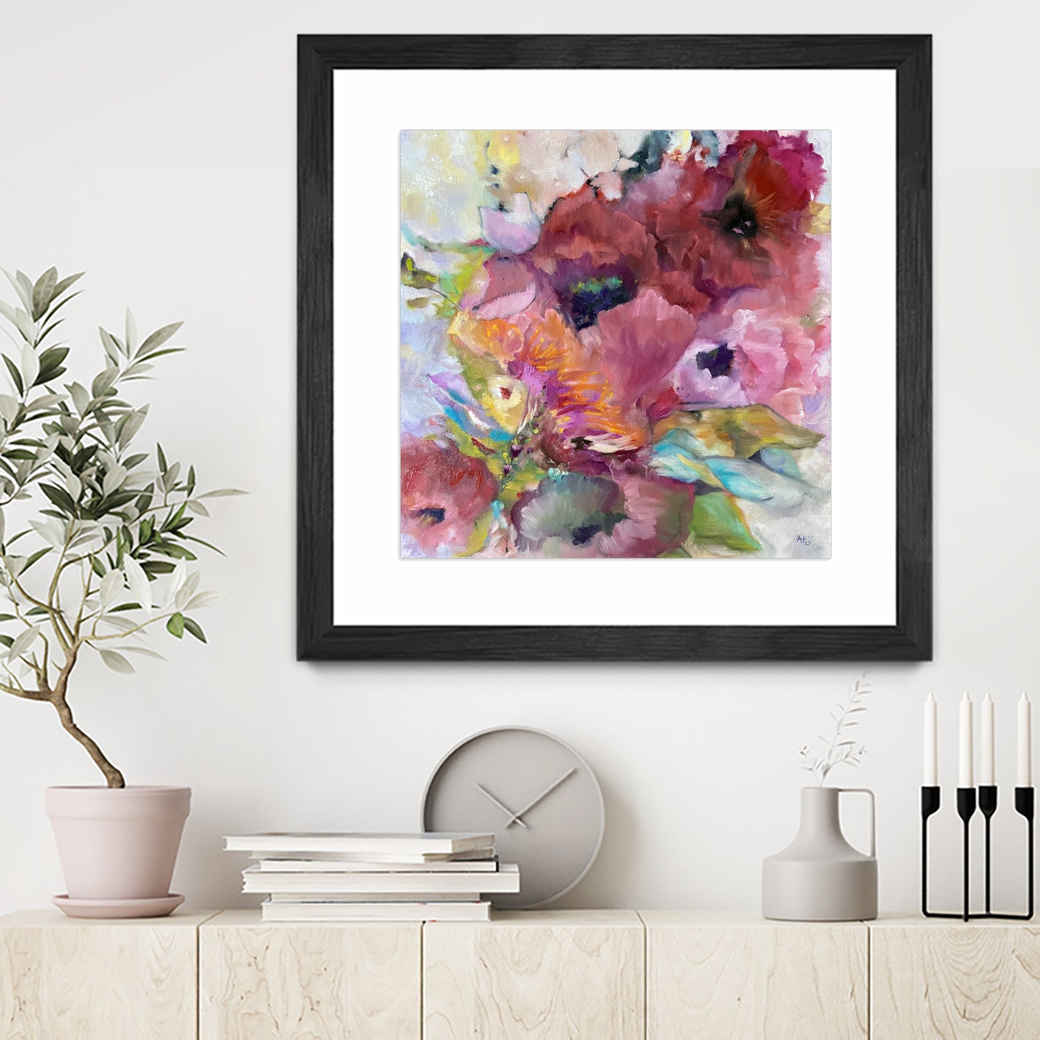 Vibrant Floral Abstract by Alexandra Higgins on GIANT ART - floral painting flowers and plants floral painting