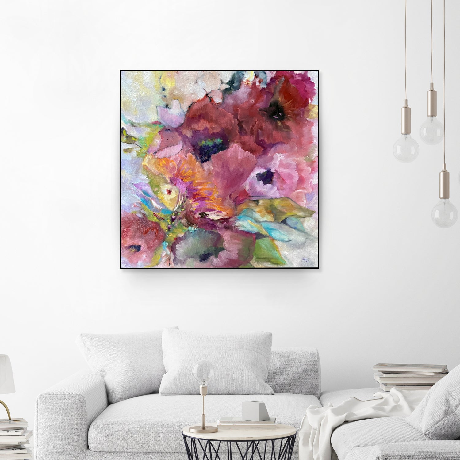 Vibrant Floral Abstract by Alexandra Higgins on GIANT ART - floral painting flowers and plants floral painting