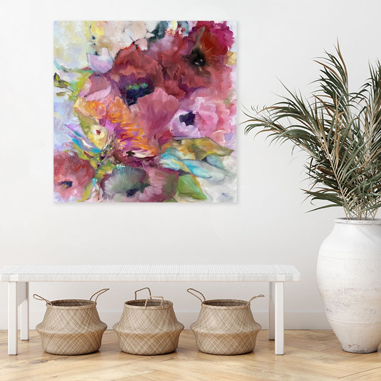 Vibrant Floral Abstract by Alexandra Higgins on GIANT ART - floral painting flowers and plants floral painting