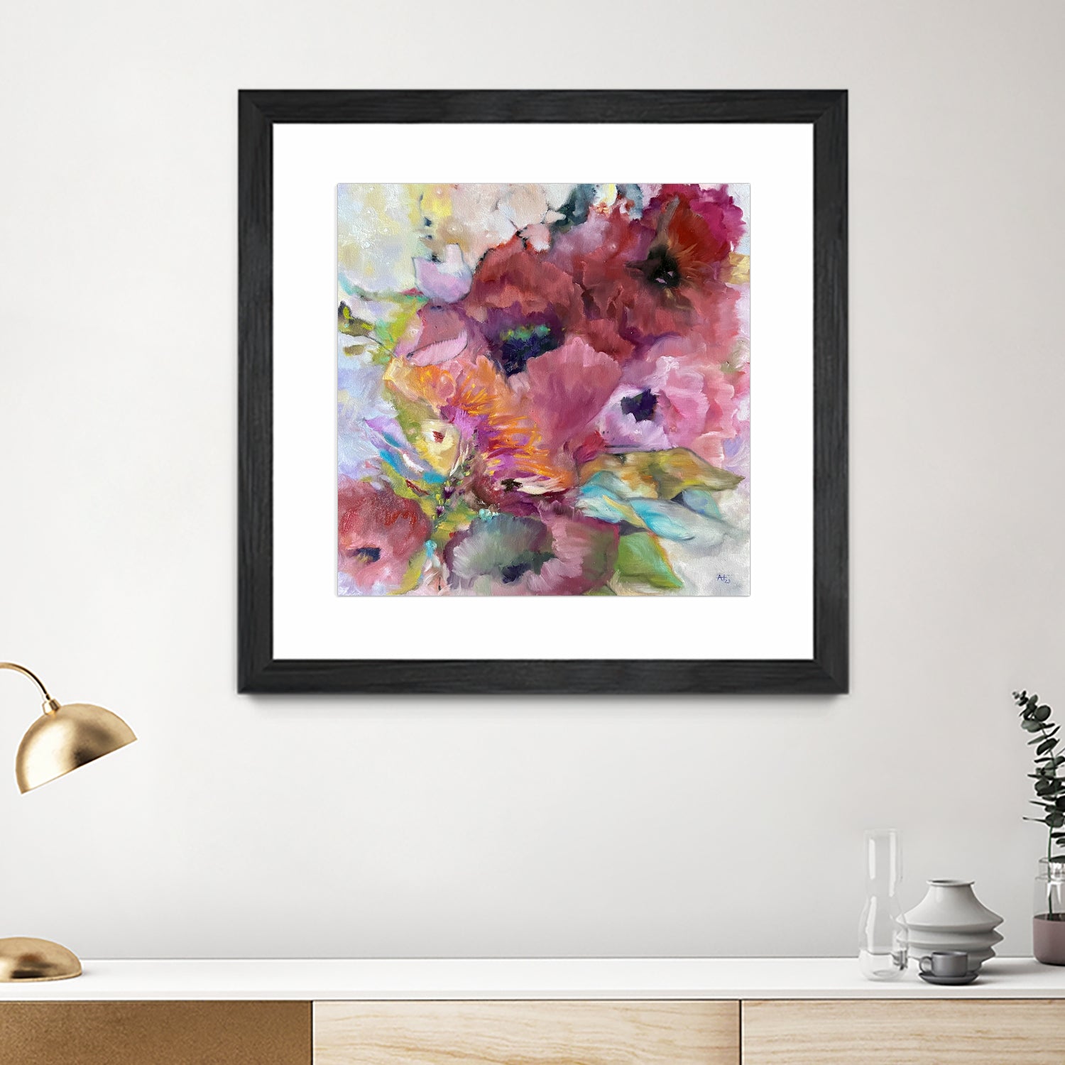 Vibrant Floral Abstract by Alexandra Higgins on GIANT ART - floral painting flowers and plants floral painting