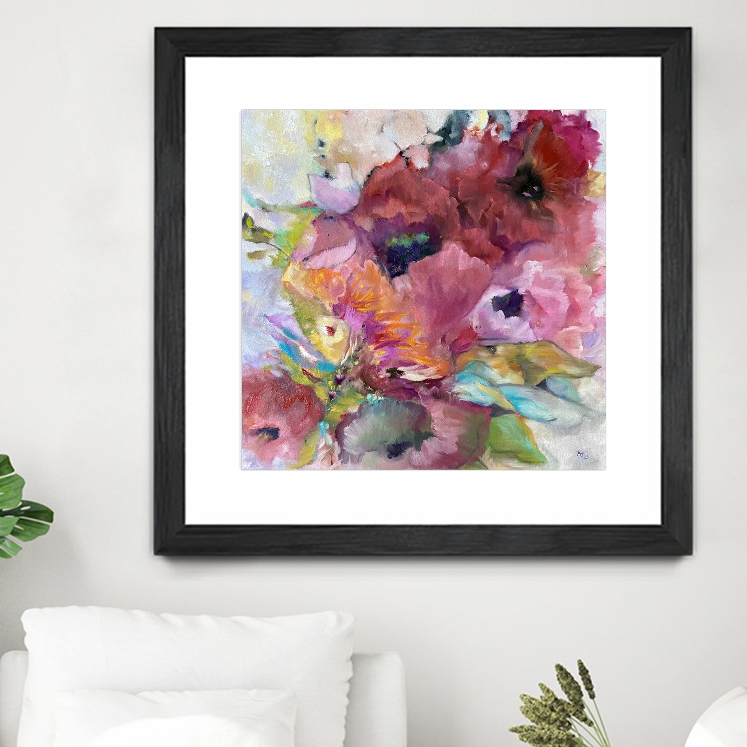 Vibrant Floral Abstract by Alexandra Higgins on GIANT ART - floral painting flowers and plants floral painting