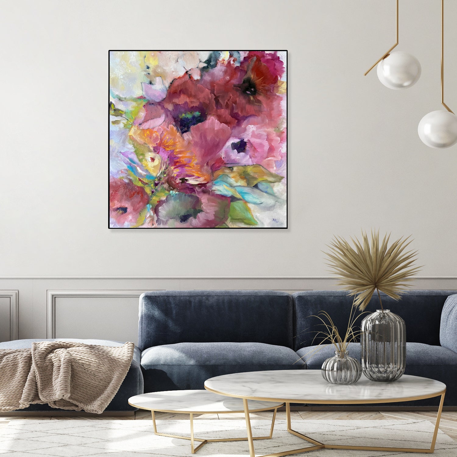 Vibrant Floral Abstract by Alexandra Higgins on GIANT ART - floral painting flowers and plants floral painting