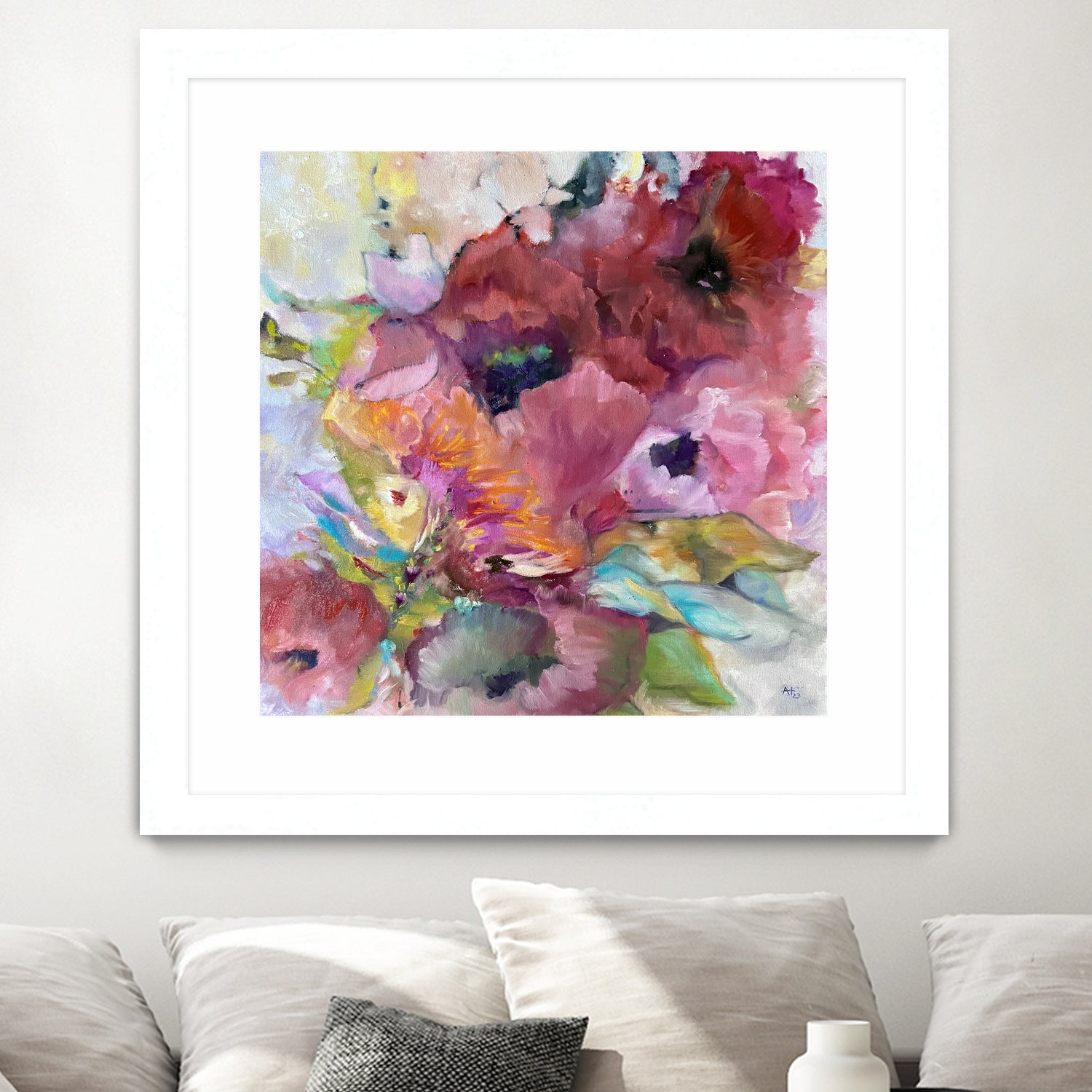 Vibrant Floral Abstract by Alexandra Higgins on GIANT ART - floral painting flowers and plants floral painting