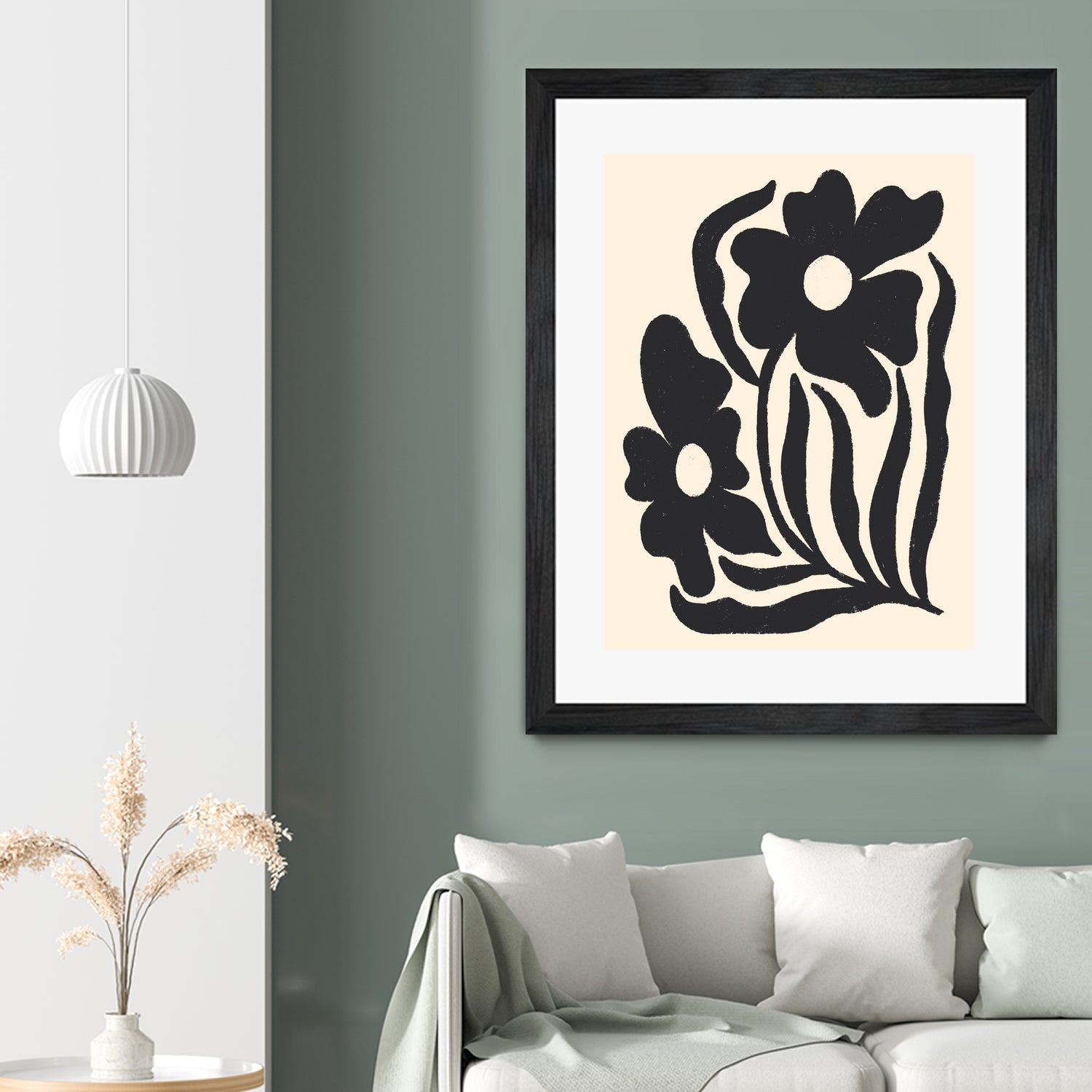 Textured flower silhouettes by Angela Minca on GIANT ART - graphic floral flowers and plants graphic floral