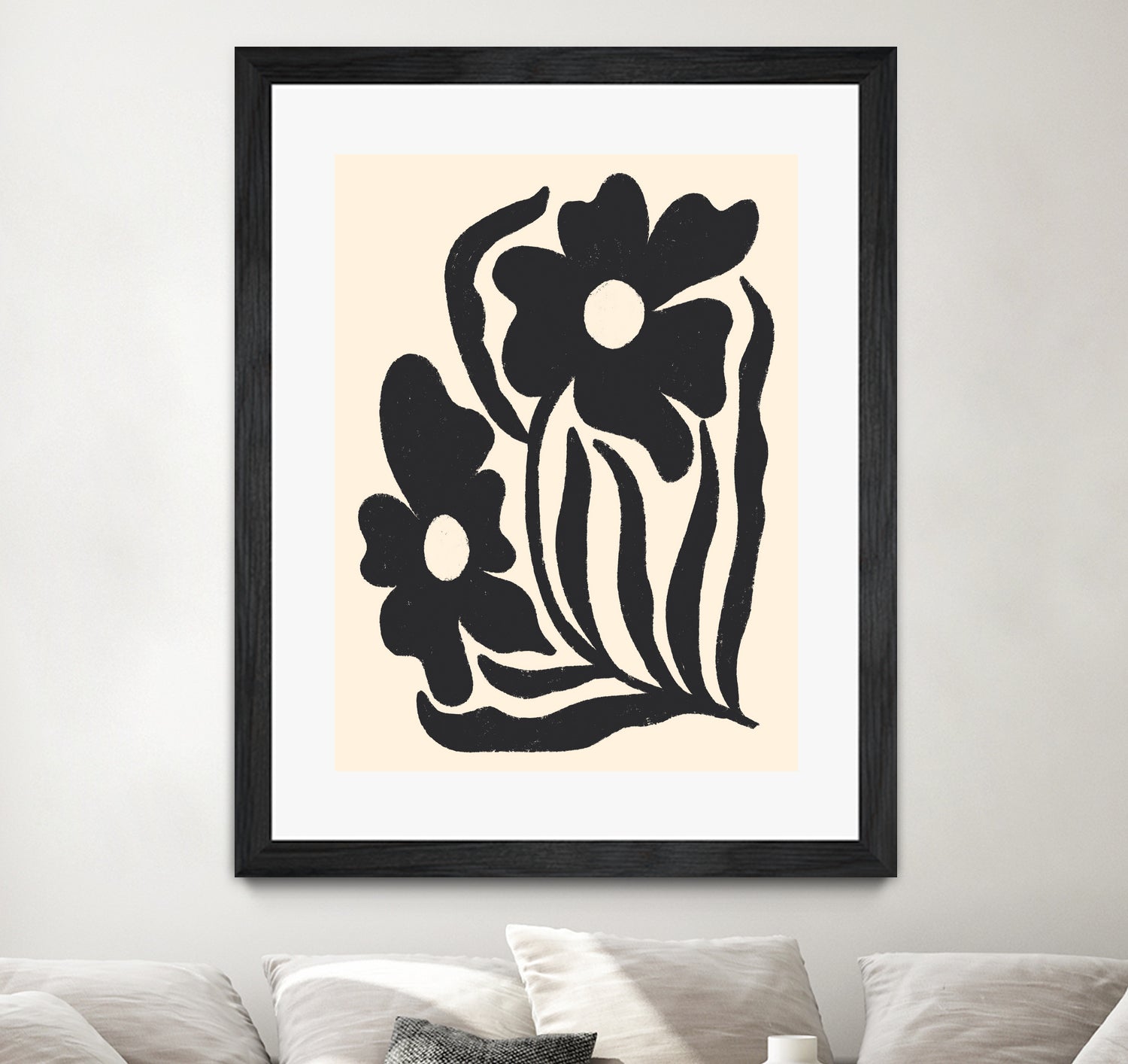 Textured flower silhouettes by Angela Minca on GIANT ART - graphic floral flowers and plants graphic floral