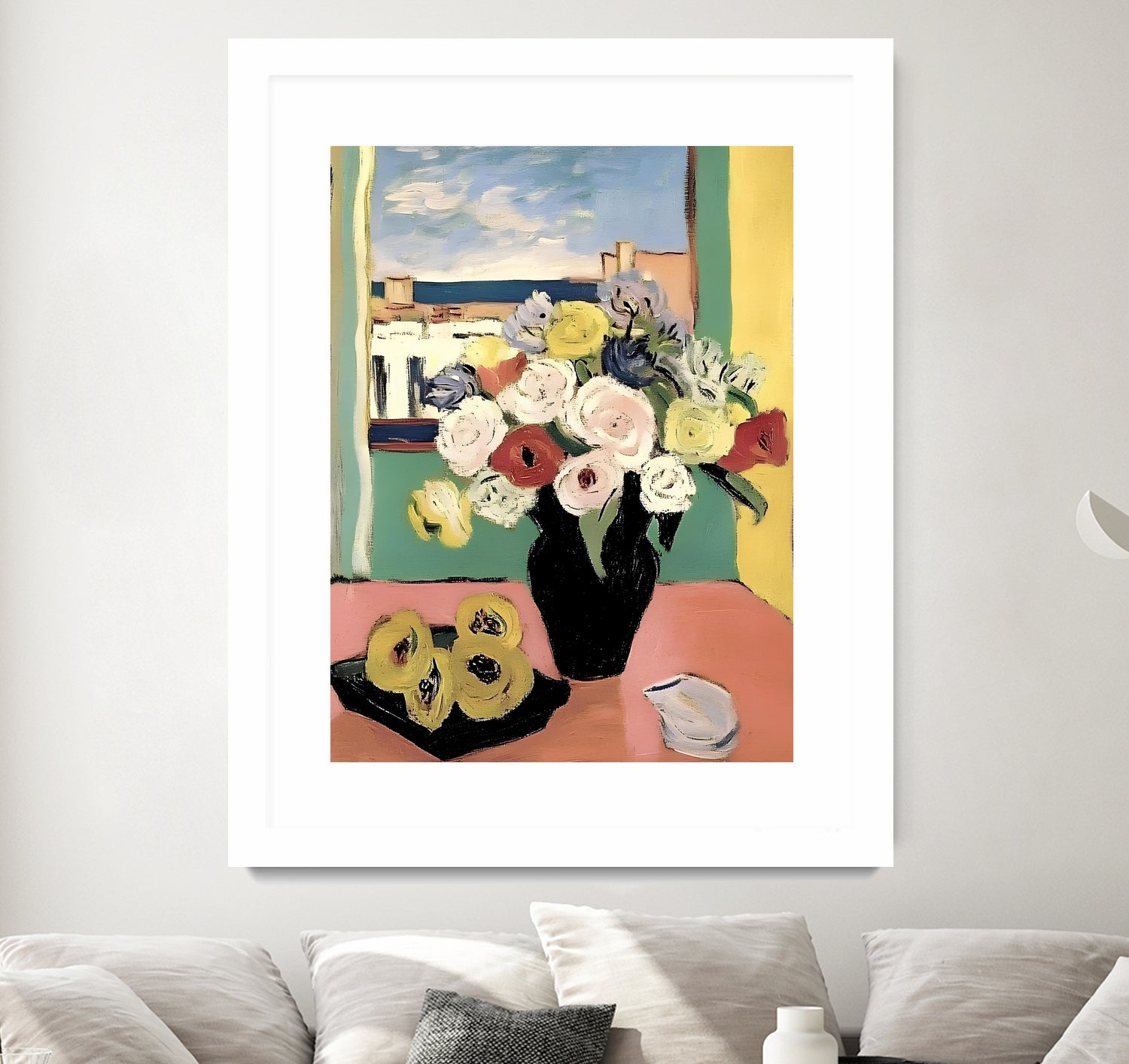 Floral Arrangement In A Black Vase by Avanesova Elena on GIANT ART - modern art painting flowers and plants modern art painting