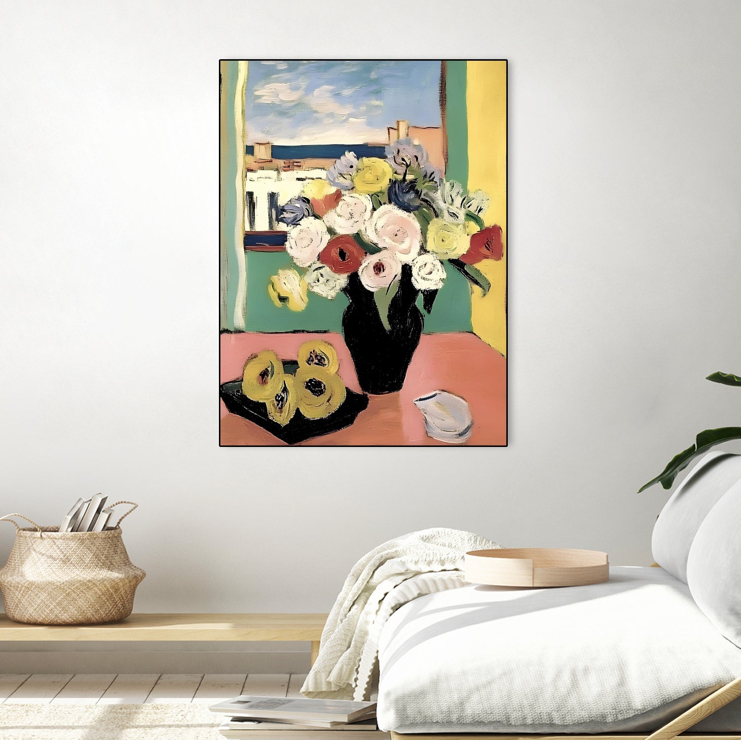 Floral Arrangement In A Black Vase by Avanesova Elena on GIANT ART - modern art painting flowers and plants modern art painting