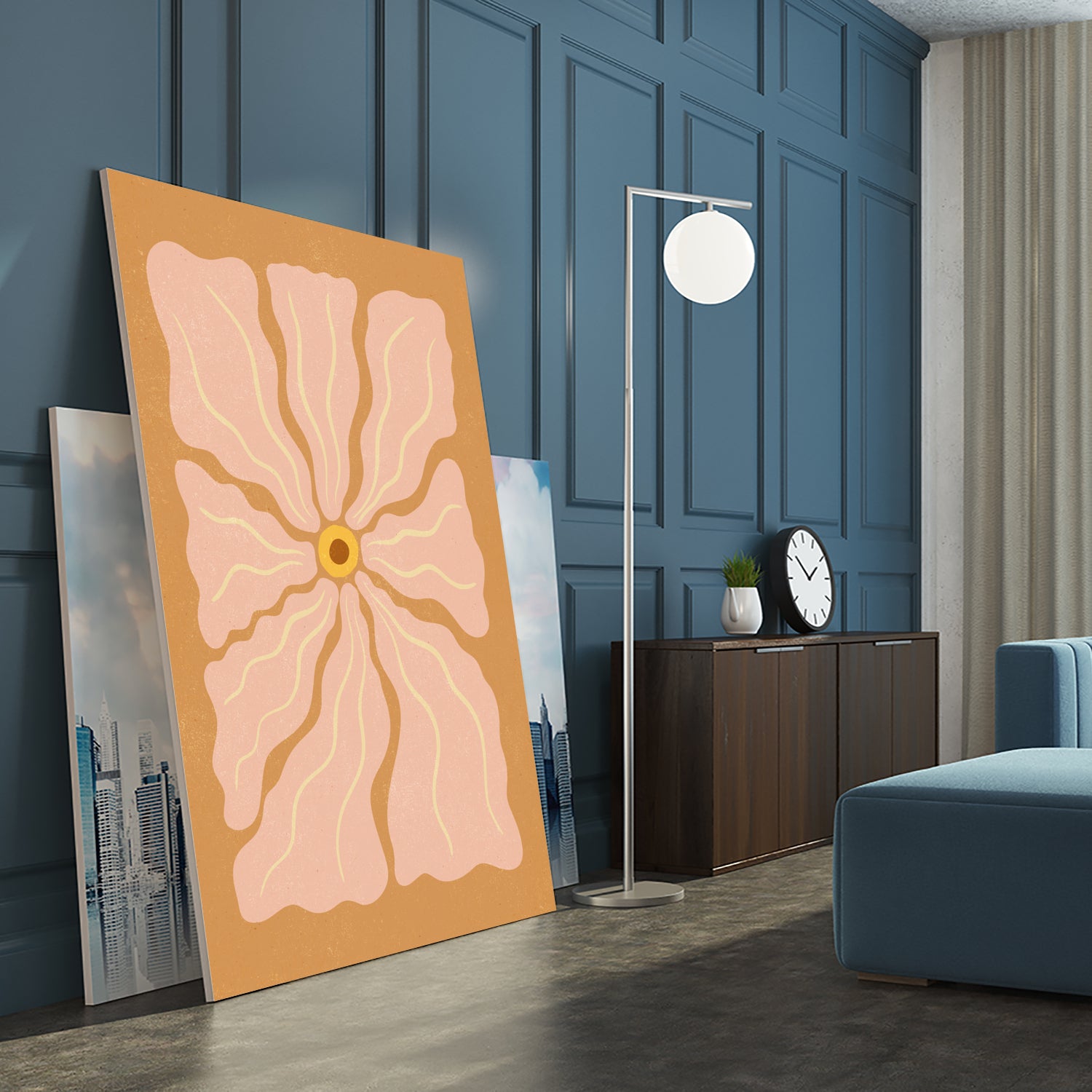 Stylized Flower with Petals by Katarzyna GƒÖsiorowska on GIANT ART - flowers and plants abstract flower art