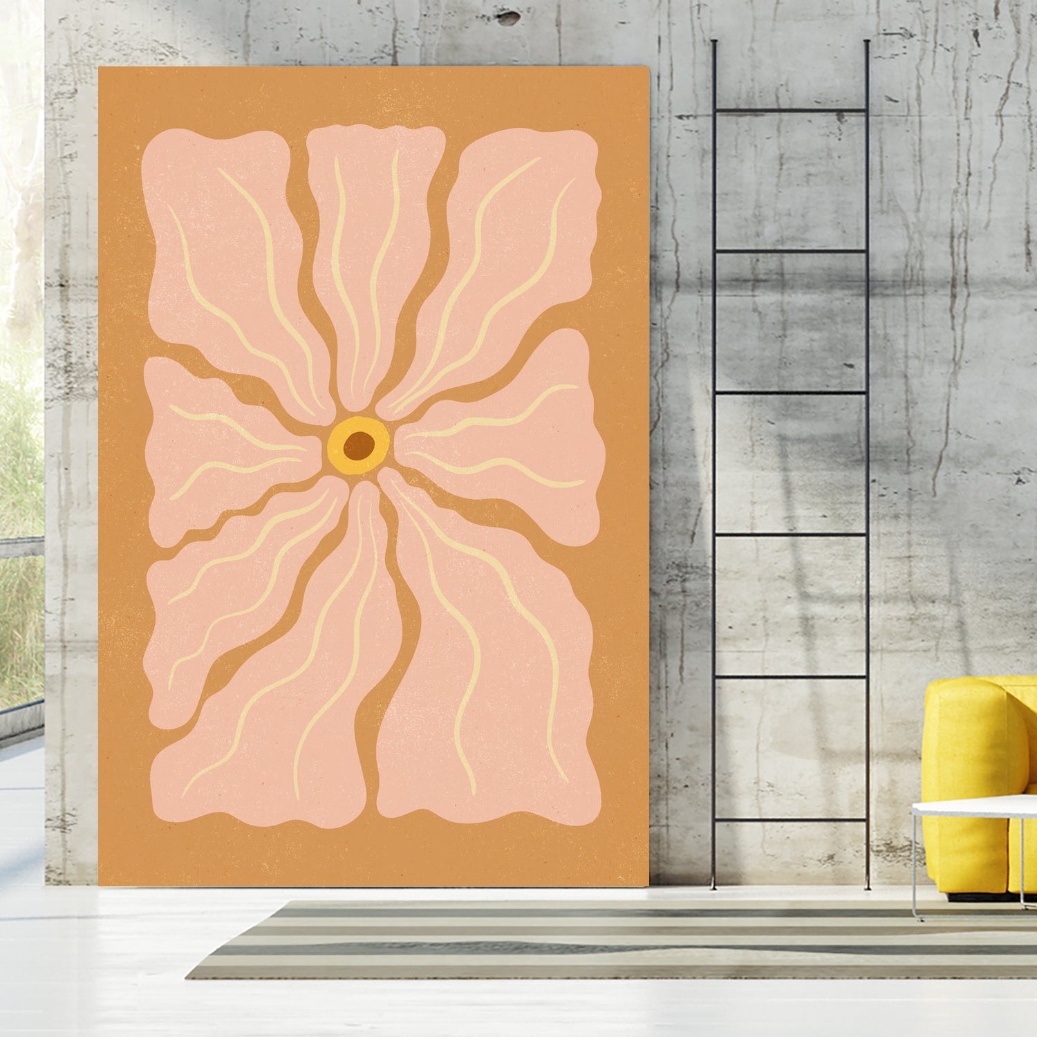 Stylized Flower with Petals by Katarzyna GƒÖsiorowska on GIANT ART - flowers and plants abstract flower art