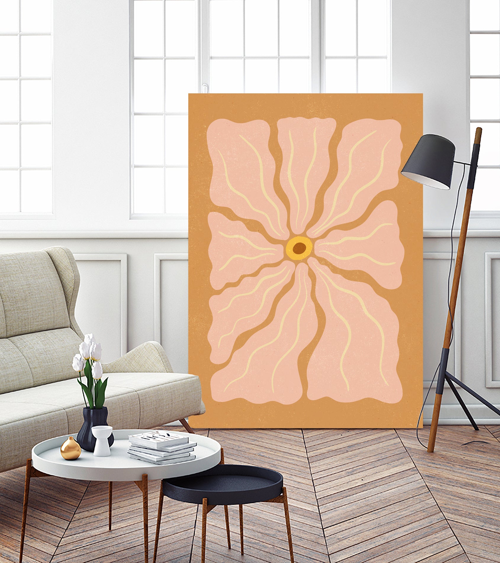 Stylized Flower with Petals by Katarzyna GƒÖsiorowska on GIANT ART - flowers and plants abstract flower art