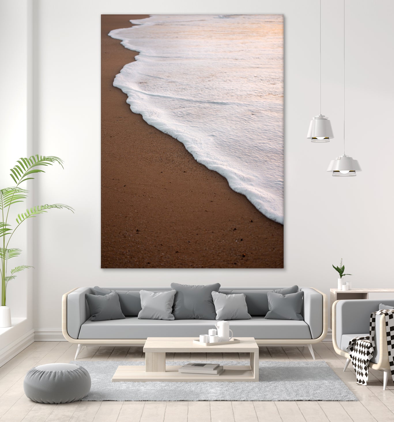 Minimalist Beach Wave by Raisa Zwart on GIANT ART - abstract beach waves