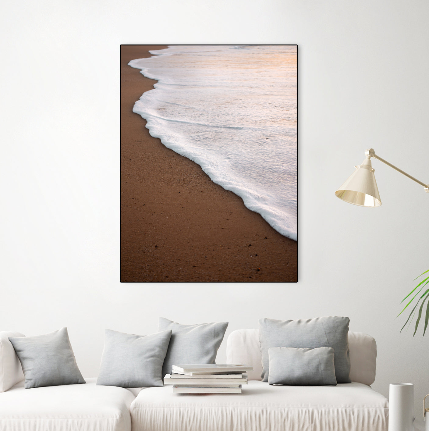 Minimalist Beach Wave by Raisa Zwart on GIANT ART - abstract beach waves