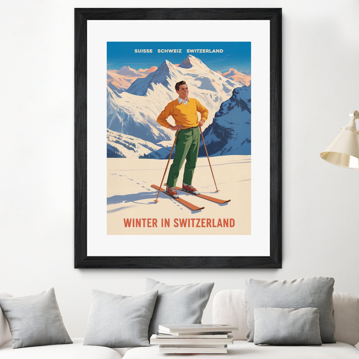 Swiss Alpine Bliss by Andreas Magnusson on GIANT ART - places vintage travel poster