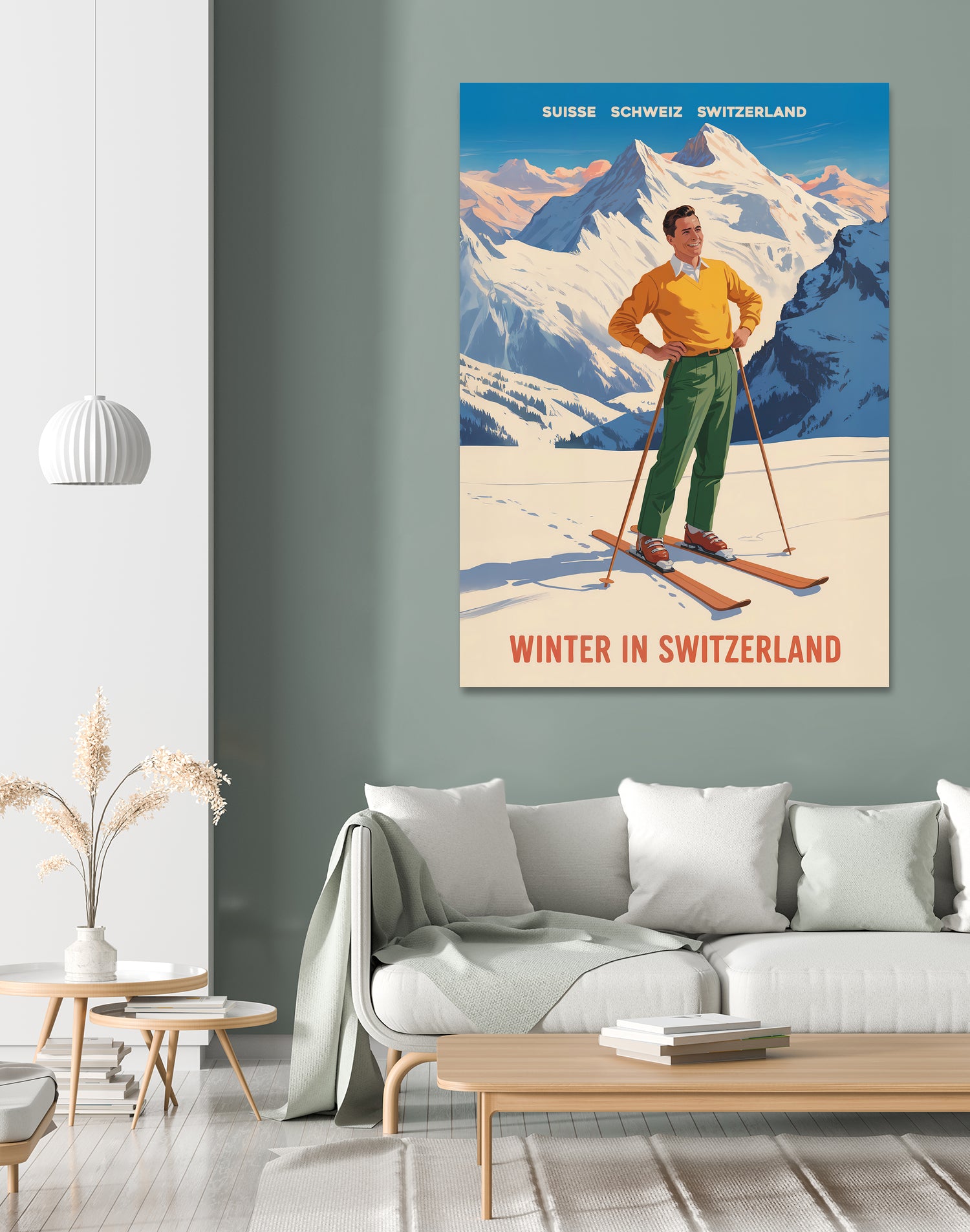Swiss Alpine Bliss by Andreas Magnusson on GIANT ART - places vintage travel poster