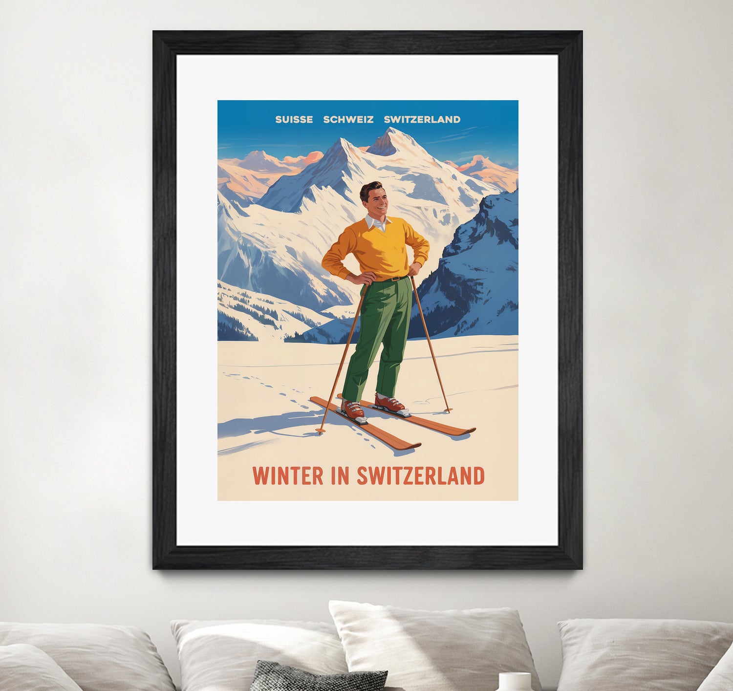 Swiss Alpine Bliss by Andreas Magnusson on GIANT ART - places vintage travel poster