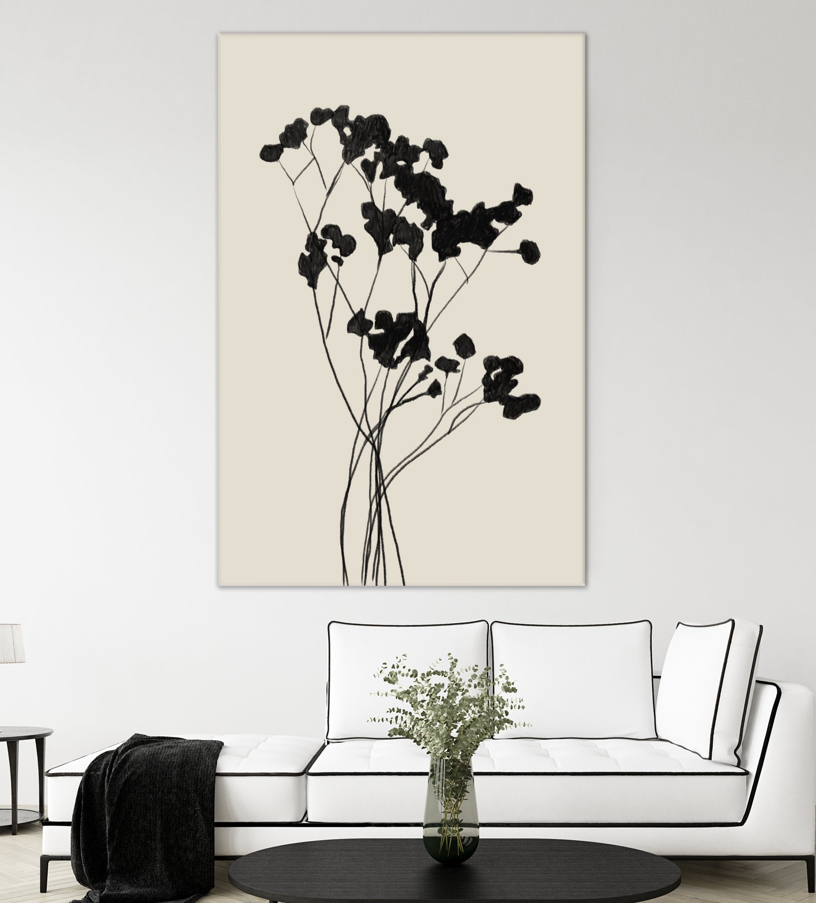 Modern Plant by THE MIUUS STUDIO on GIANT ART - black