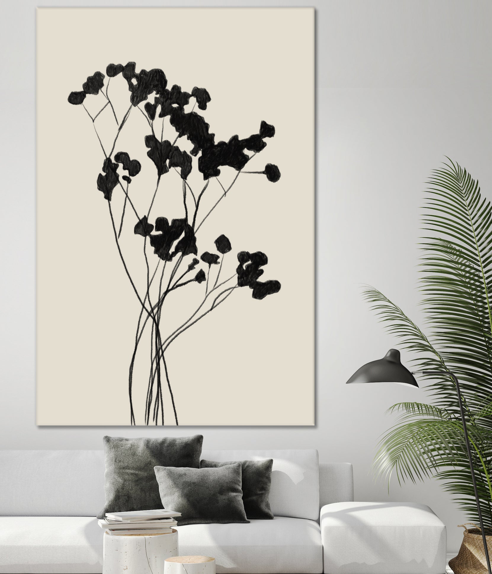 Modern Plant by THE MIUUS STUDIO on GIANT ART - black