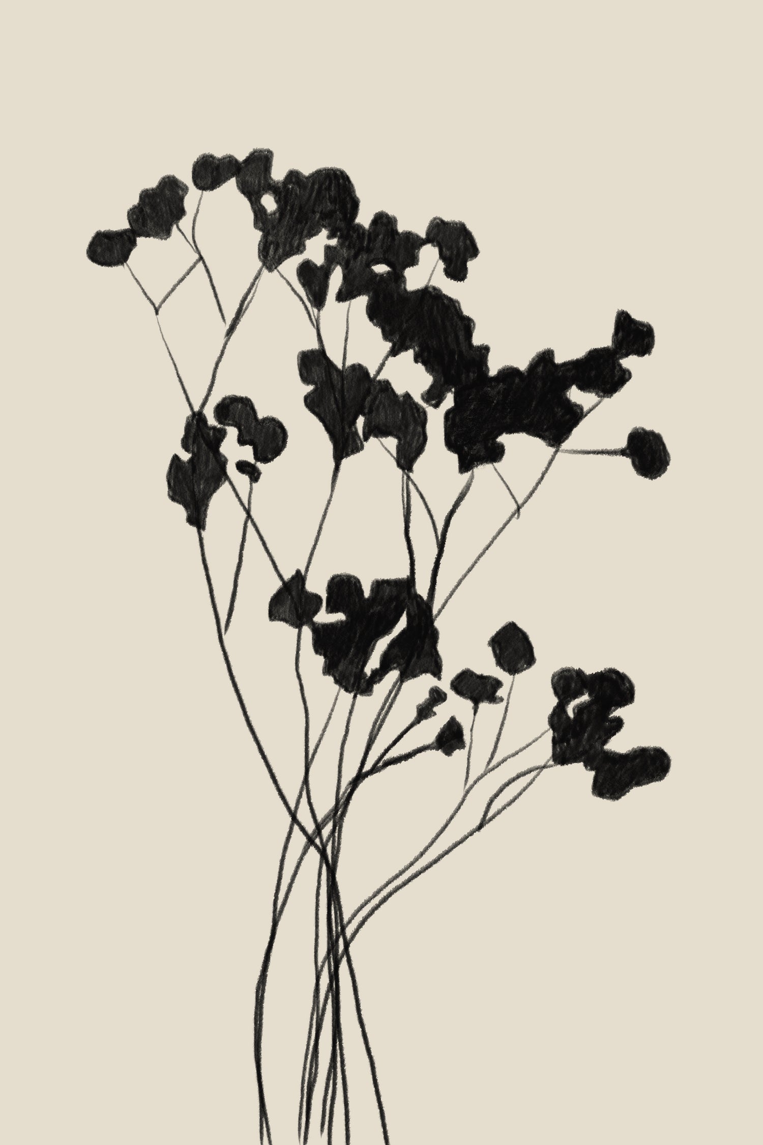 Modern Plant by THE MIUUS STUDIO on GIANT ART - black