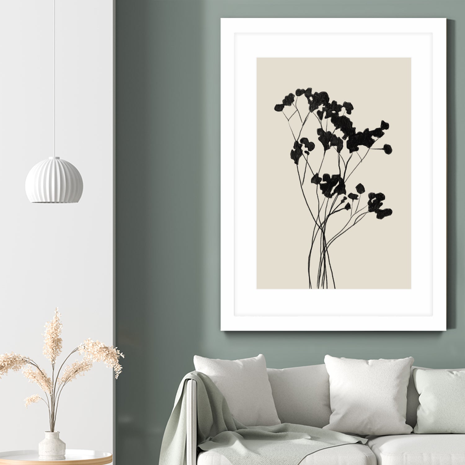 Modern Plant by THE MIUUS STUDIO on GIANT ART - black