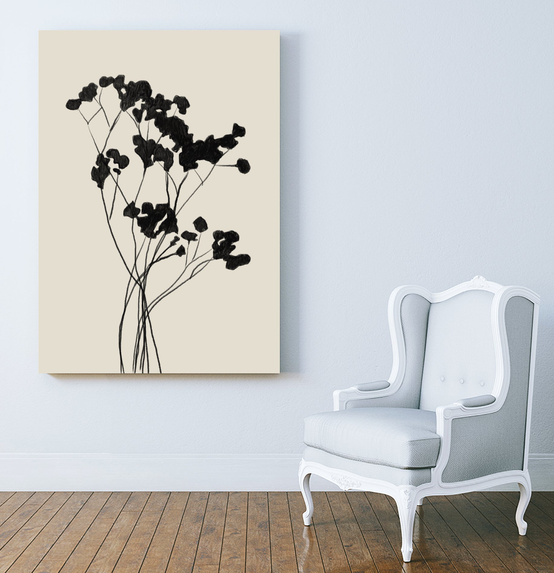 Modern Plant by THE MIUUS STUDIO on GIANT ART - black