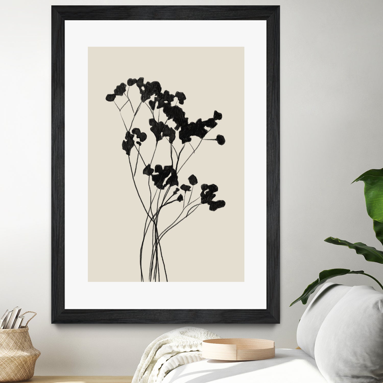 Modern Plant by THE MIUUS STUDIO on GIANT ART - black