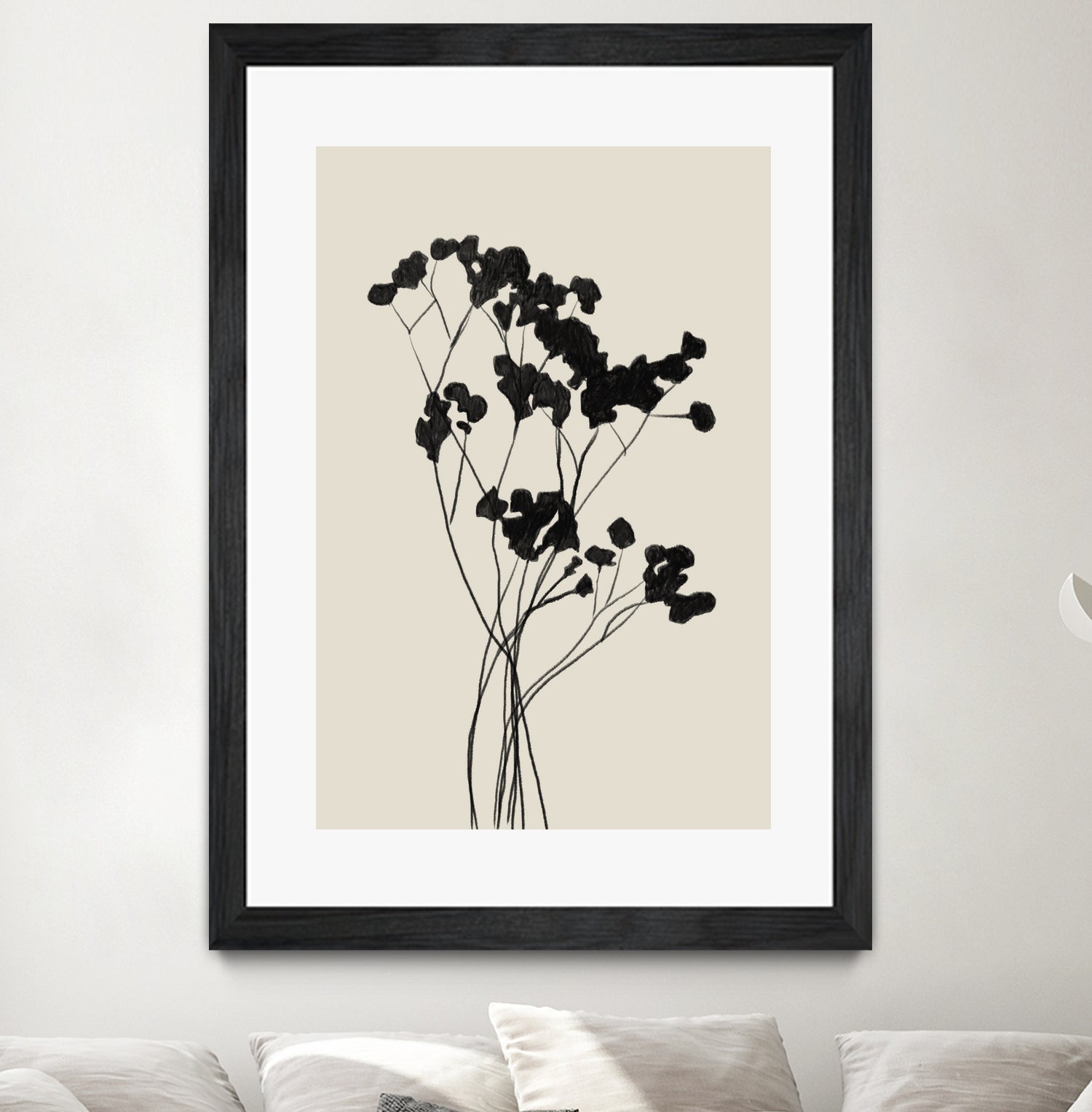 Modern Plant by THE MIUUS STUDIO on GIANT ART - black