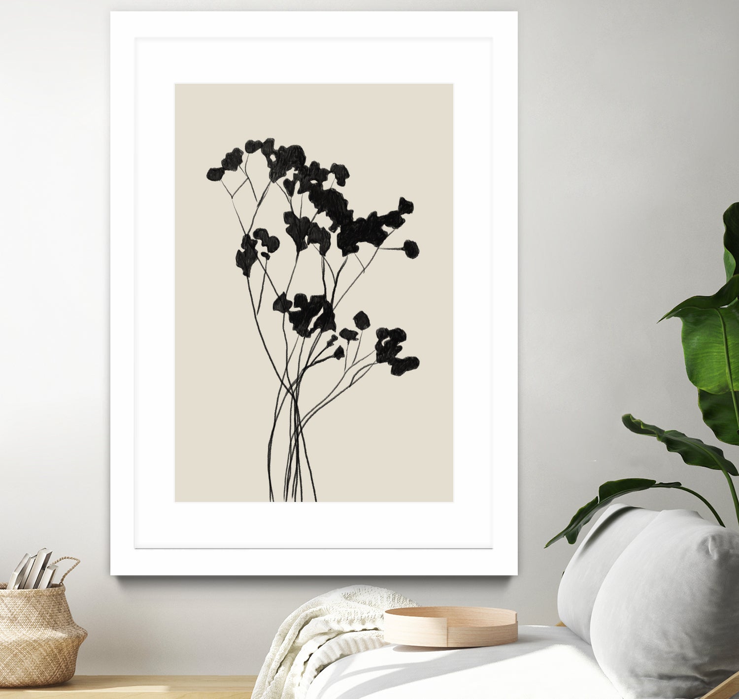 Modern Plant by THE MIUUS STUDIO on GIANT ART - black