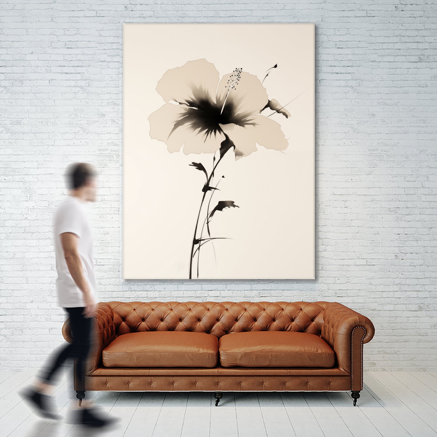Hibiscus In Beige by Andreas Magnusson on GIANT ART - hibiscus