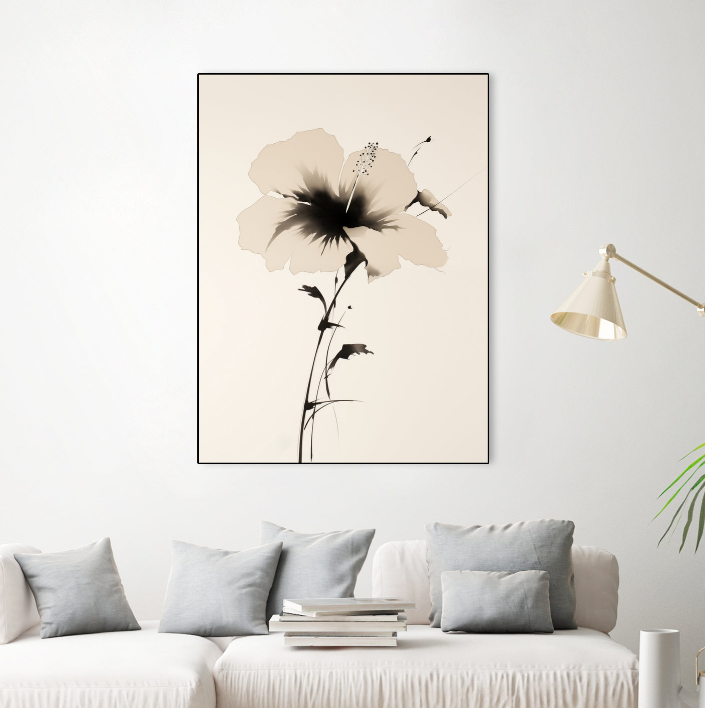 Hibiscus In Beige by Andreas Magnusson on GIANT ART - hibiscus