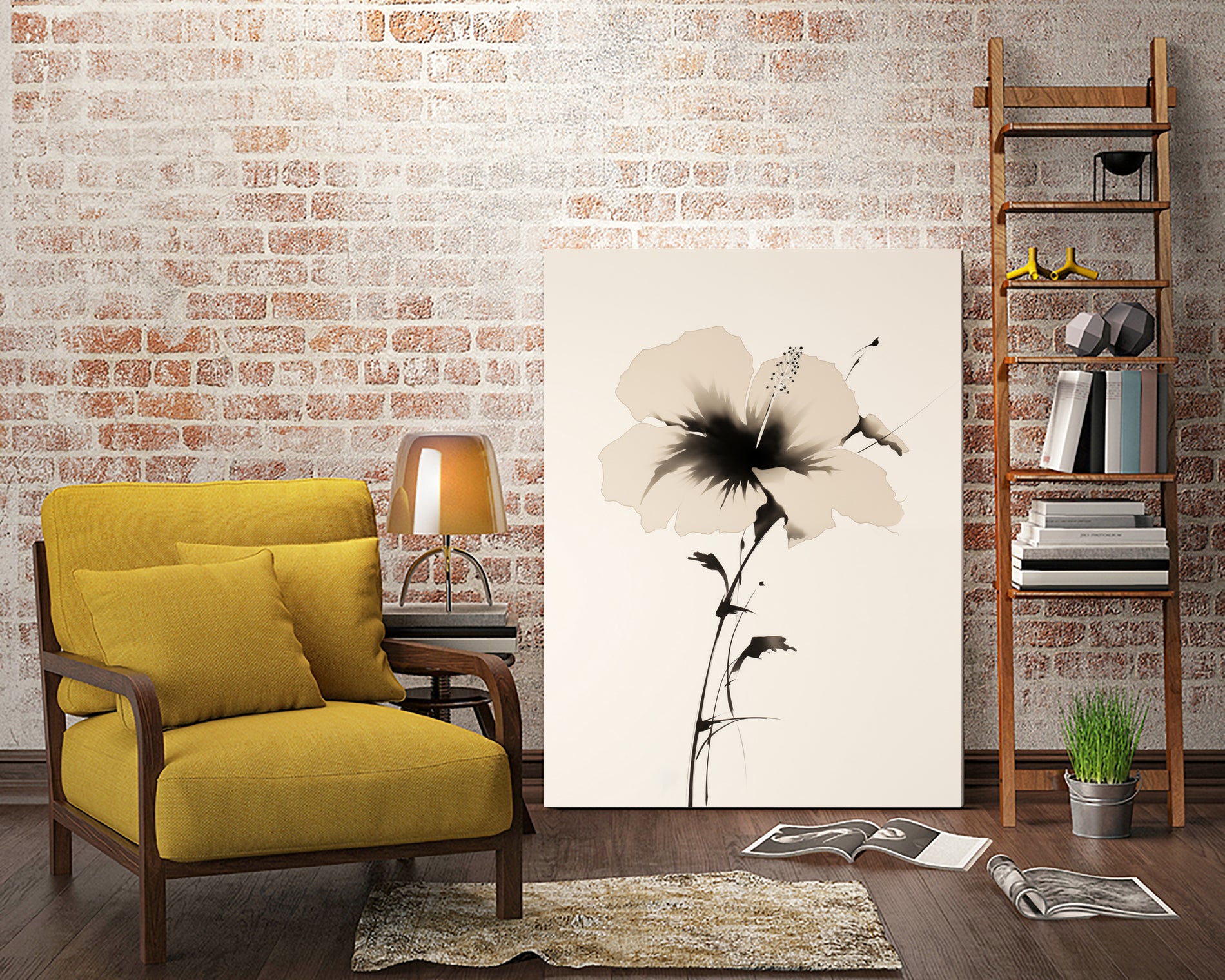 Hibiscus In Beige by Andreas Magnusson on GIANT ART - hibiscus
