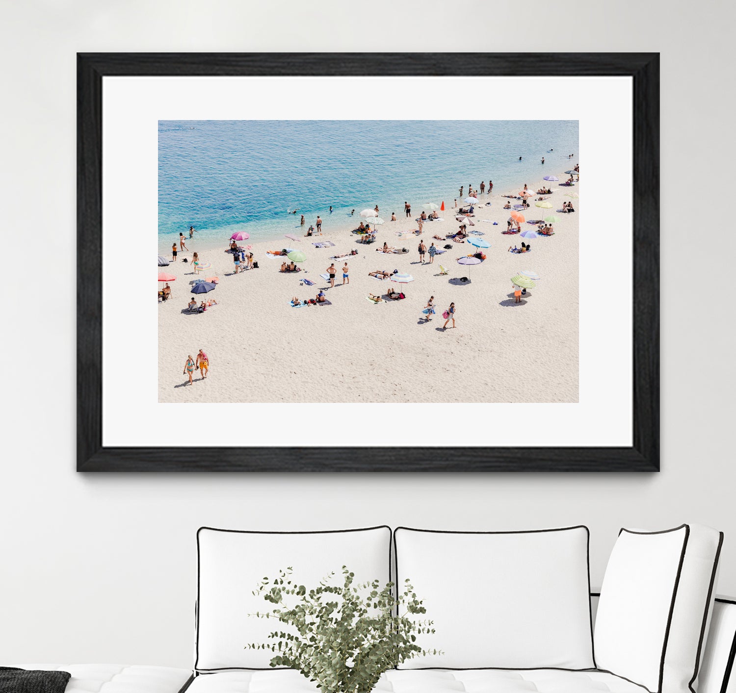 Tropea beach in the Summer by Photolovers on GIANT ART - umbrella photography umbrella