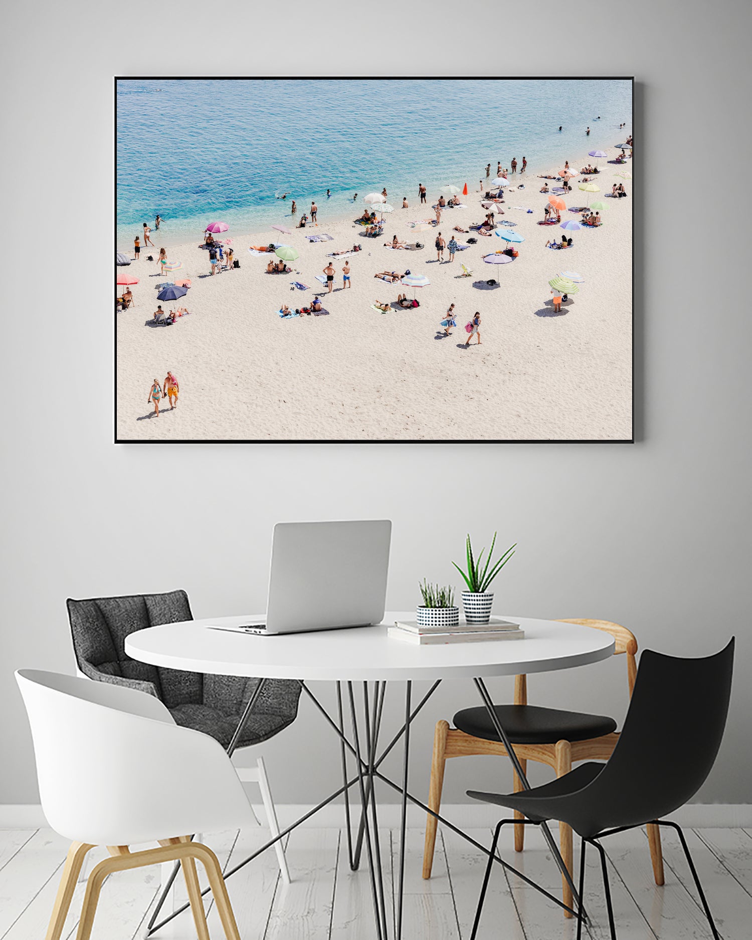 Tropea beach in the Summer by Photolovers on GIANT ART - umbrella photography umbrella
